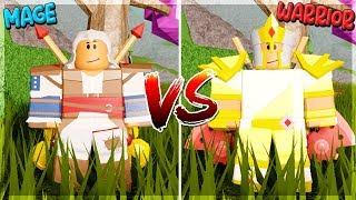 MAGE VS WARRIOR *WHAT IS THE BEST BUILD? WHICH IS BEST CLASS?* IN ADVENTURE UP ROBLOX