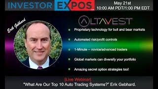 May 21st 'What Are Our Top 10 Auto Trading Systems ' Erik Gebhard