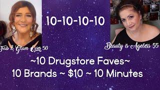 10 FAVE DRUGSTORE BEAUTY PRODUCTS~$10 (OR UNDER)~10 DRUGSTORE BRANDS~ 10 MINUTES~ COLLAB