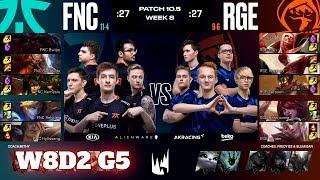 Fnatic vs Rogue | Week 8 Day 2 S10 LEC Spring 2020 | FNC vs RGE W8D2