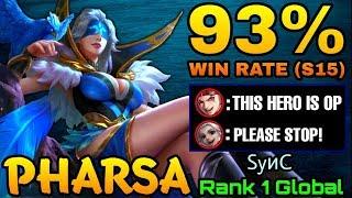 93% Win Rate (S15) Pharsa is OP on This META!! - Top 1 Global Pharsa SyиC - Mobile Legends