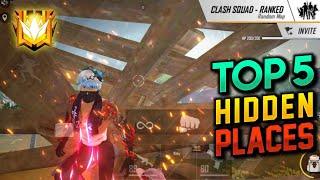 Top 5 Hidden/Hiding Place in free fire | New Hidden Places