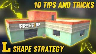 TOP 10 L SHAPE HOUSE SECRET STRATEGY IN FREE FIRE | TIPS AND TRICKS IN FREE FIRE