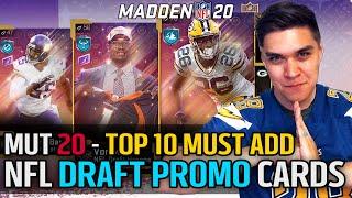 Top 10 MUST ADD Draft Promo Cards! | Madden 20 Ultimate Team