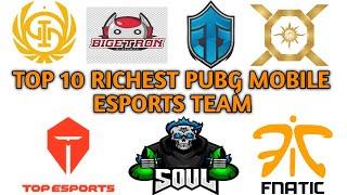 Top 10 Richest pubg mobile esports team | Soul, Entity etc