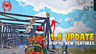 TOP 10 NEW FEATURES IN BGMI | PUBG MOBILE 1.8 UPDATE FEATURES 