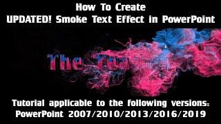 Smoke Text Effect in Microsoft PowerPoint Tutorial | UPDATED with voice-over-narration.