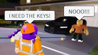 Guy Gets MAD AT ME Becaues I Had To Tow His Car Away! COPS CALLED! Roblox