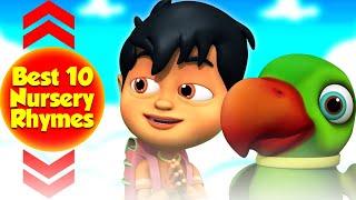 Top 10 Hindi Nursery Rhymes | Hindi Kids Songs | Hindi Poems | Balgeet | Nursery Song In Hindi