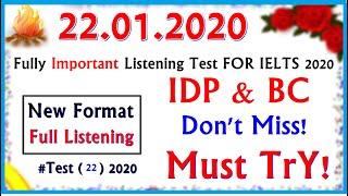 IELTS LISTENING PRACTICE TEST 2020 WITH ANSWERS | 22.01.2020