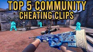 CS:GO | TOP 5 COMMUNITY CHEATING CLIPS! | MARCH 2020