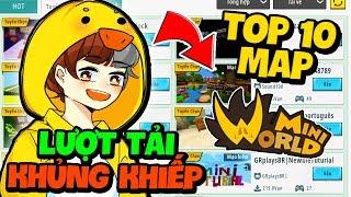 MRVIT - TOP 10 THÚ VỊ VỀ MAP HÀNG TRIỆU LƯỢT TẢI TRONG MINI WORLD !!! (TOP 10 MRVIT #19)