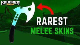 Krunker.io - Top 10 RAREST Melee Skins in krunker