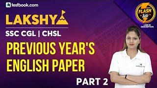 English Questions from SSC CGL Previous Year Question Papers | Part 2 | SSC CGL Question Paper