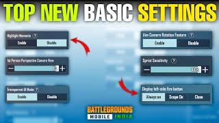 NEW UPDATE 1.7 TOP BASIC SETTINGS TO BE A PRO IN BGMI/PUBGM