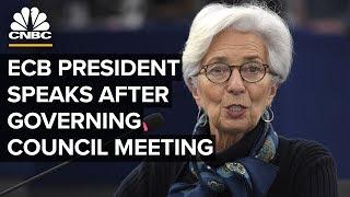 ECB's Christine Lagarde speaks following decision to hold interest rates – 3/12/2020