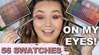 NEW Makeup Geek Shadows! 56 REAL Eye Swatches!