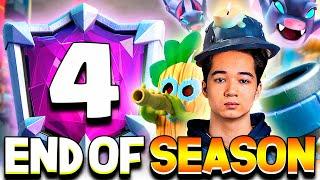 END OF THE SEASON TOP 4 LADDER PUSH | MORTAR MINER | CLASH ROYALE