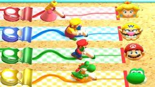 Mario Party: The Top 100 MiniGames - Peach vs Wario vs Mario vs Yoshi (Master Cpu)