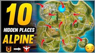 Top 10 hidden place in ALPINE New map | Free fire new map ALPINE hidden places