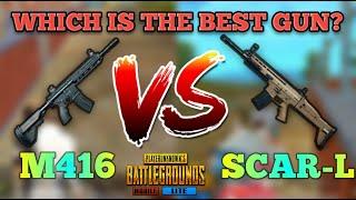 M416 vs SCAR-L WHICH IS BEST GUN ? DAMAGE AND FIRE-RATE EXPERIMENT - PUBG MOBILE LITE EXPERIMENT