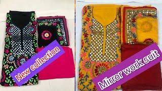 #skcreation13#mirrorwork#dailywearsuit Top beautiful  mirror work embroidery design! #cottonsuit