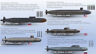 Top 10 Nuclear Powered Ballistic & Cruise Missile Submarines (2020)