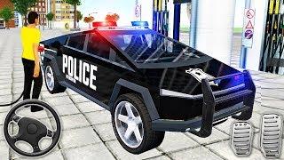 Police Car Drive Simulator 2020 - Tesla Cybertruck Driving  - Android GamePlay