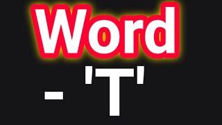 Top 10 positive words start with Letter  - ‘T' ll Word- 'T'