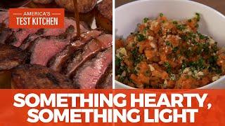 How to Make the Ultimate Dinner of Beef Top Loin Roast with Potatoes and Chopped Carrot Salad