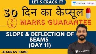 Day 11: Slope and Deflection of Beams | 30 Days Crash Course of SOM for GATE 2020 | Gaurav Babu