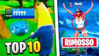 TOP 10 OGGETTI INCREDIBILI ELIMINATI DA FORTNITE!!