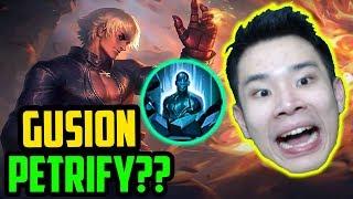 TOP 1 GUSION + SPELL STUN, PETRIFY = ??? - Mobile Legends