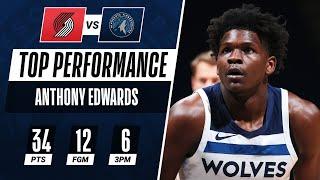 Anthony Edwards' Career-High 34 PTS, 6 3PM Lifts The Timberwolves!
