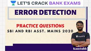 Error Detection | Target SBI, RBI Assitant Mains 2020 | Kaustubh Mahadik