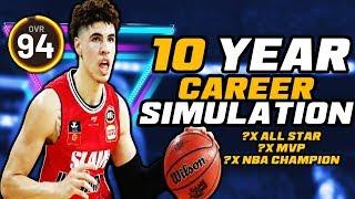 LAMELO BALL CAREER SIMULATION! BEST PG IN THE NBA?! 10 Year Realistic Simulation | NBA 2K20