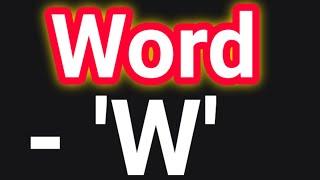 Top 10 Positive words start with Letter - ‘W' ll Word - 'W'..!!