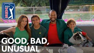 Tiger’s Masters cupcake fight, JT’s tricky trick shot & players at home