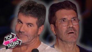 TOP 10 SIMON COWELL Reactions On Got Talent, X Factor And Idol!
