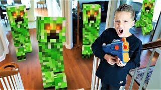 Minecraft Invasion 2!  Omega Sends New Ultra 2 Nerf Blaster to Payback Time