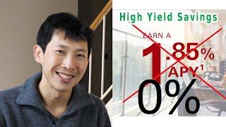 Your High Yield Savings Interest Going to Zero