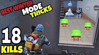 BEST WINTER MODE TRICKS!!! | 18 KILLS SOLO VS SQUADS | PUBG MOBILE