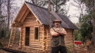 How to Build a Cheap Off Grid Log Cabin, Ep1 | Buying Logs, Chink and Daub, Pine Tar