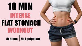 INTENSE FLAT STOMACH WORKOUT | Small Waist Workout Routine (10min)