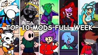 Top 10 Mods Full Week #6 - The Hardest Mods Compilation - Friday Night Funkin’