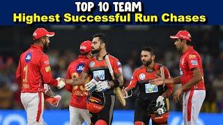 Top 10 Team Highest Successful Run Chases In IPL History