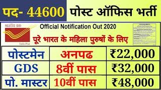 Post Office Vacancy 2020 /पोस्ट अॉफिस भर्ती 2020 / #Anganwadi supervisor / Govt jobs 2020