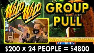 ♦ WILD WILD Group Pull ♦ $200 x 24 people = $4800 at Choctaw Casino Durant #ad