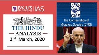 'The Hindu' Analysis for 2nd Mar, 2020. (Current Affairs for UPSC/IAS)