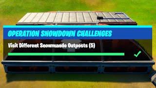 Visit Different Snowmando Outposts (5) All Locations - Fortnite Operation Snowdown Challenges